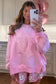 Bonbon Lace Insert Bow Embroidered Exposed Seam Sweatshirt