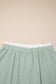 Sky Blue Contrast Trim Plaid Print Plus Size Shorts