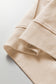 Beige Flower Patched Mineral Wash Round Neck Plus Size Top