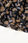 Black Floral Deep V Neck Smocked Bust Bubble Sleeve Babydoll Dress