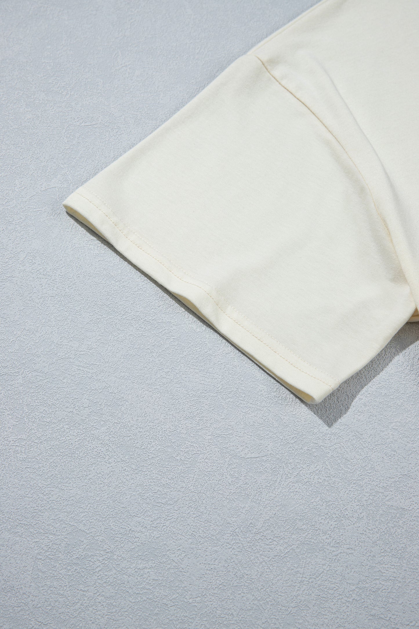 White Distressed Flag Bow Patched Plus Size T Shirt