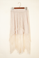 Apricot Lace Cascading Tiered High Waist Maxi Skirt