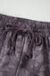 Brown Abstract Woodland Camo Print Baggy Pullover Drawstring Shorts Set