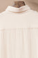 Apricot Crinkled Buttons Maxi Beach Dress with Slits