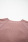 Light Pink Mixed Texture Knit Button V Neck Sweater Cardigan