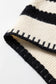 Black Stripe Chic Golden Button Cardigan Sweater