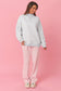 Light Grey High Neck Ribbed Cuff Hem Sweatshirt