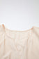 Apricot Plus Size V Neck Lacy Embroidery Patchwork Short Sleeve Maxi Dress