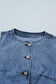 Ashleigh Blue Buttoned Front Slit Denim Vest