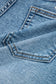 Dusk Blue Western Embroidery Stud Denim Shorts Summer Daily Wear