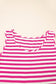 Rose Stripe U Neck Sleeveless Loose Fit Mini Dress