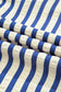 Blue Stripe Collared Half Button Side Pockets Loose Fit Mini Dress