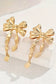 Gold Bow Knot Plated Alloy Stud Earrings