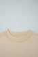 Beige Camouflage Sleeve Crewneck Baggy Pullover Sweatshirt