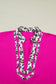 Black Dolman Half Sleeve Leopard Patchwork Trim V Neck Blouse