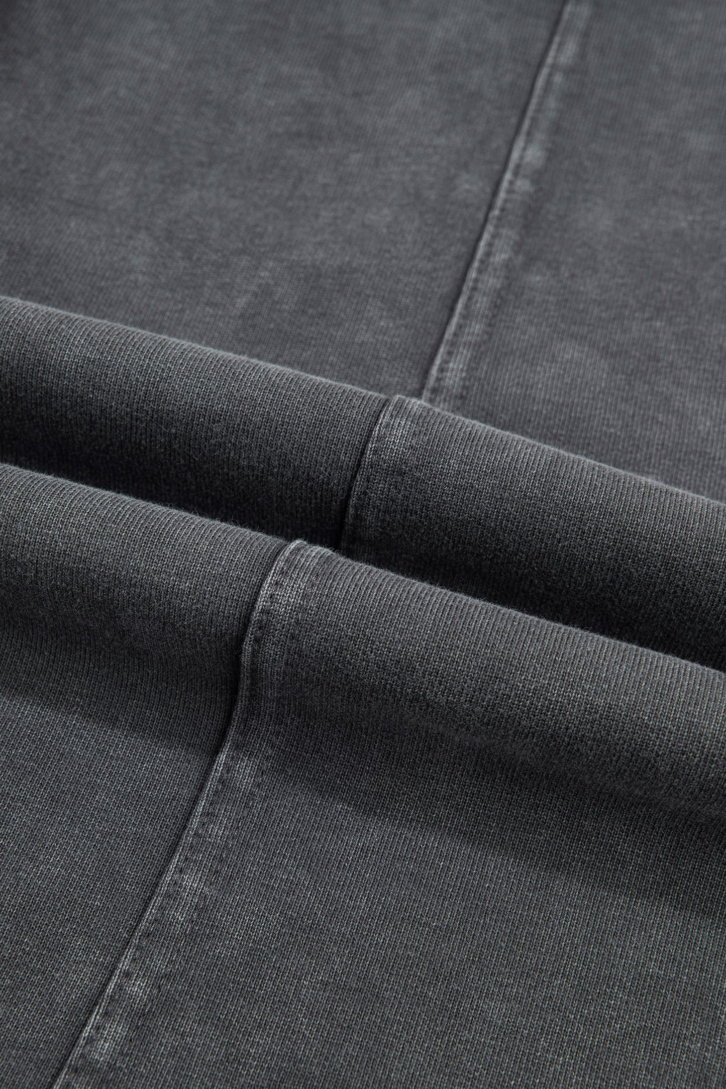 Carbon Grey Mineral Wash Seam Detail Elastic Waist Barrel Pants