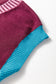 Burgundy Contrast Trim V Neck Cuffed Short Sleeve Loose Sweater