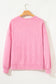 Bonbon Waffle Bowknot Patchwork Graphic Mineral Wash Plus Size Sweatshirt