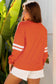Tillandsia Purple Varsity Striped Detail Drop Shoulder Oversized Sweatshirt