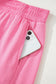 Sachet Pink Slim Ribbed Tank Top and Sweatpants Set
