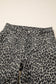 Black Leopard Print Wide Leg High Waist Jeans