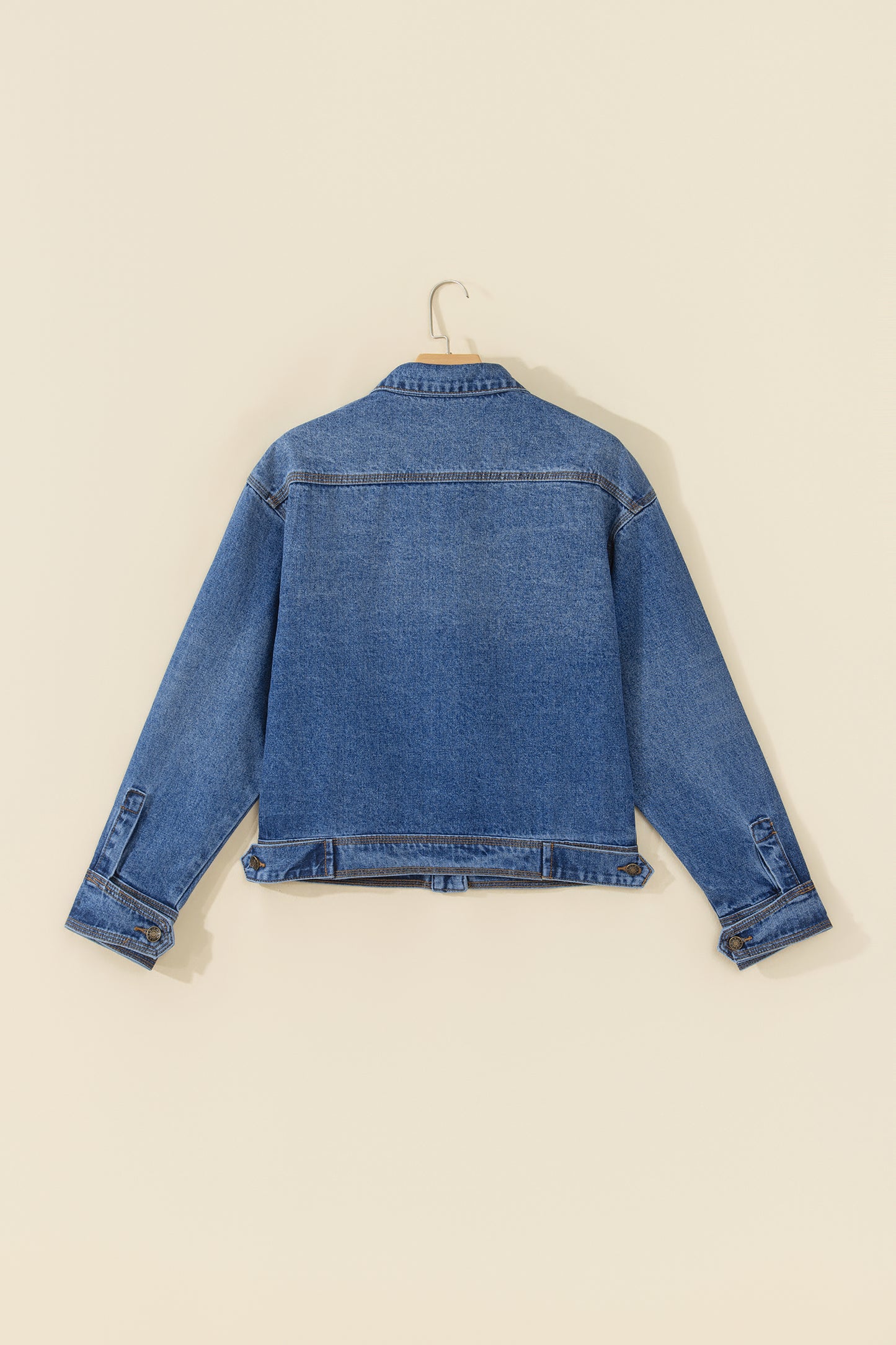 Sail Blue Vintage Wash Western Shift Denim Jacket