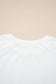 White Solid Color Seam Detail Raglan Long Sleeve Top