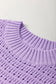Lavendula Pointelle knit Ribbed Trim Short Sleeve Sweater