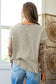 Black Stripe Thermal Knit Drop Shoulder Casual Top