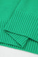 Beau Blue Solid Color Ribbed Trim Round Neck Ruffle Short Sleeve Sweater