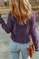 Smoke Gray Textured Round Neck Long Sleeve Top