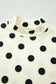 Beige Polka Dot Print High Neck Dolman Top