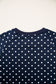 Brown Polka Dot Drawstring Wide Leg Long Sleeve Top Pant Set