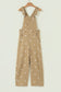 Jet Stream Polka Dot Print Bib Pocket Denim Barrel Overalls Jumpsuit