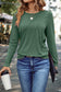 Black Asymmetric Seam Detail Solid Color Long Sleeve Top