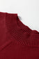 Dirty blue Solid Color Front Seam Drop Shoulder Loose Sweater