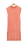 Carrot Mineral Wash Pocketed T-shirt Long Dress