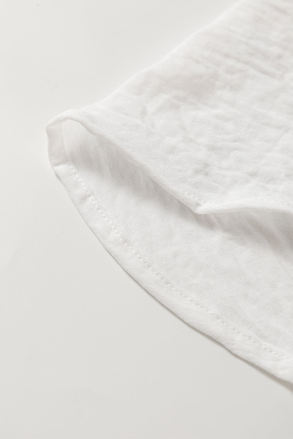 White Pure Color Patch Pocket Shirt