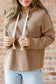 Jet Stream Thermal Textured Lace Drawstring Baggy Hoodie