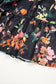 Black Plus Size Floral Print Tie Neck Cinched Waist Long Sleeve Mini Dress