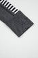Black Stripe Thermal Knit Drop Shoulder Casual Top