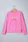 Bonbon Sweet Girl Embroidered Graphic Rib Textured Top