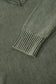 Black Mineral Wash V Neck Knit Exposed Seam Drop Shoulder Loose Sweater