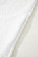 White Textured Jacquard Colorblock Edge Puff Sleeve Quarter Zip Mini Dress
