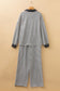 White Stripe Collared Pullover Top and Drawstring Pant Set