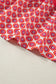Orange Geometric Floral Print Color Block Trim Button Front Ruffle Hem Dress