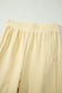 Yellow Cream Slim Ribbed Tank Top and Sweatpants Set