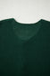 Blackish Green Plus Size Golden Accent Buttons Short Sweater Cardigan
