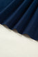 Navy Blue Button Detail Leopard Metallic Trim Short Sleeve Tunic Dress