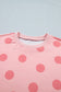White Polka Dot Short Sleeve Top Casual Skort 2pcs Outfit
